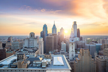Obraz premium Cityscape of downtown skyline Philadelphia in Pennsylvania