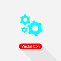 Gears Icon, Settings Icon Vector Illustration Eps10