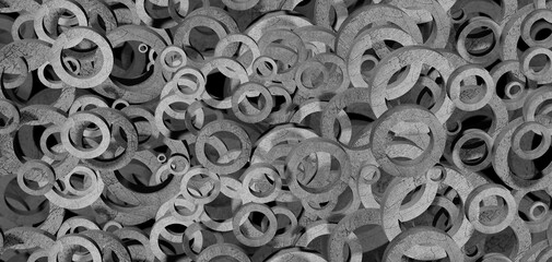 3d illustration Spherical geometric background Abstract contains shapes contrasting with shadow. Infographics. For advertising work