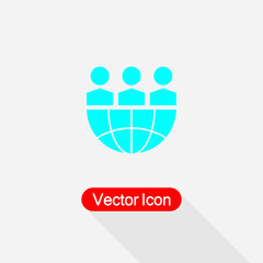 Global Partnership Business Icon Vector Illustration Eps10
