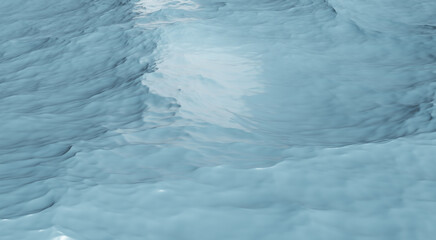 3D illustration aerial view with blue ocean wave background Abstract sea wave, sea movement Water surface  for publication and website design