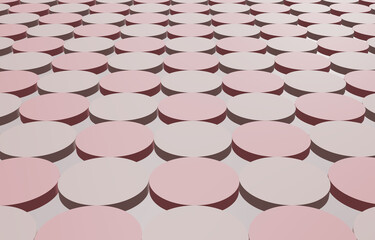 Fototapeta premium Abstract 3d illustration in light color with horizontal plane circle Geometric template for your business design Spherical background
