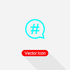 Obraz premium Hashtag Icon Vector Illustration Eps10