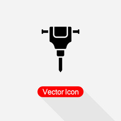 Jackhammer Icon Vector Illustration Eps10