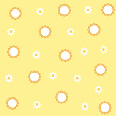 Abstract elegance pattern with orange flowers. The elegant template for fashion 

prints.
