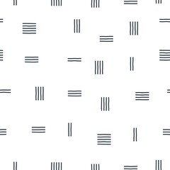 Abstract line seamless pattern. Background texture linear style isolated on white, modern design for print. Vector illustration