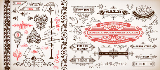 Set of banners and design elements