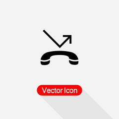 Missed Call Icon Vector Illustration Eps10