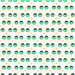 sunglass with stars seamless repeat pattern