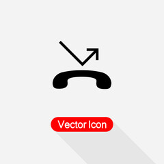 Missed Call Icon Vector Illustration Eps10