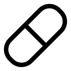 capsule medicine line icon