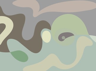 Fototapeta premium abstract gray-green background with wavy lines. pop art. picture on the wall. cover, print.