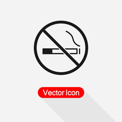 No Smoking Sign, No Smoking Icon Vector Illustration Eps10