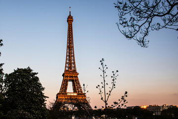 Fototapeta na wymiar Eiffel at Twilight