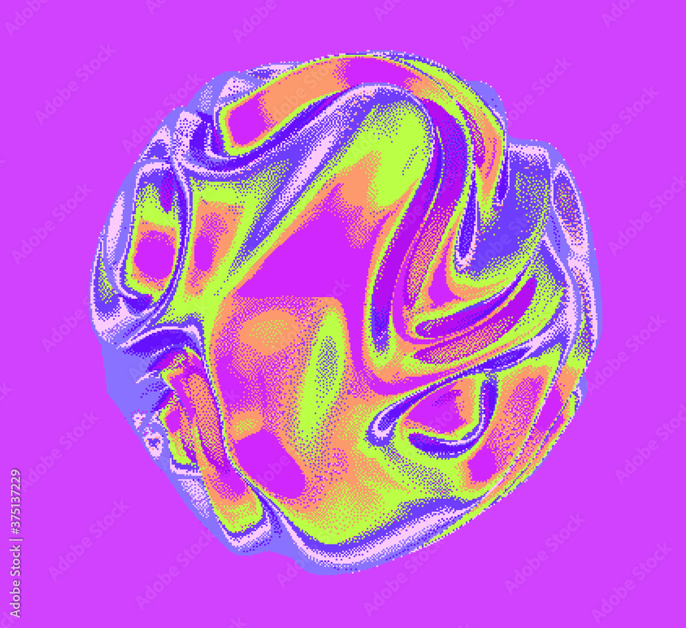 Poster glowing neon sphere on dark background. synthwave and cyberpunk style aesthetics.
