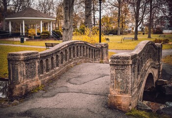 Mindowaskin Park Westfield, NJ New Jersey Bridge Over The Water Landscape