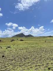 Volcan Rano Raraku à l'île de Pâques	