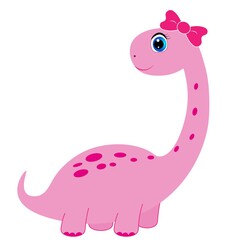 cute dinosaur illustration, cartoon vector for baby print