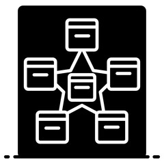 
Star schema diagram, vector in modern style 
