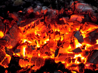Fire taken from the close up