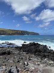 Littoral rocheux de l'île de Pâques 