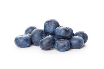 heap of blueberries isolated on white background