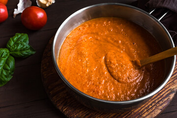 Homemade tomato sauce or soup