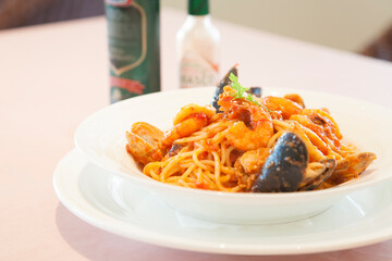 シーフードパスタ