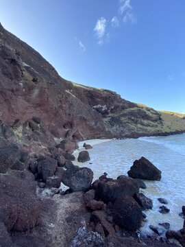 Plage de Ovahe &agrave; l'&icirc;le de P&acirc;ques	