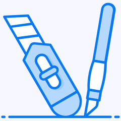 
Cutter icon design, cutting tool in style 
