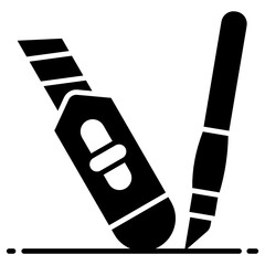 
Cutter icon design, cutting tool in style 
