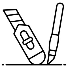 
Cutter icon design, cutting tool in style 
