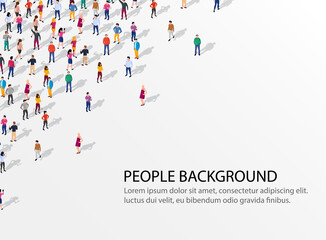 Large group of people on white background. People communication concept.