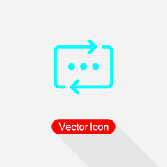 Fototapeta premium Chat Icon, Chat Speech Bubbles Icon Refresh Icon Vector Illustration Eps10