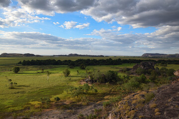 Fototapeta premium Colorful and mysterious valley before the sunset, Ubirr, Australia
