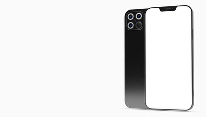 digital smartphone device mobile phone 3d isolated