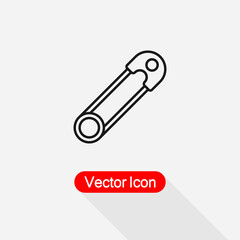 Safety Pin Icon Vector Illustration Eps10