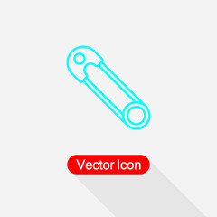 Safety Pin Icon Vector Illustration Eps10