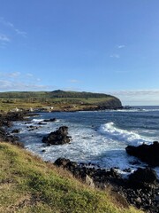 Obraz premium Littoral volcanique de l'île de Pâques