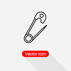 Safety Pin Icon Vector Illustration Eps10