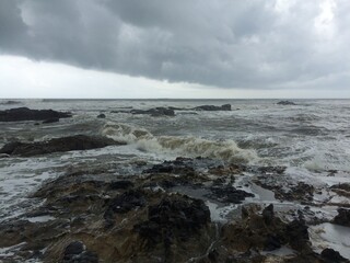 storm over the sea