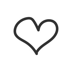 Heart isolated on a white background. Love concept. Valentine's Day. Vector illustration
