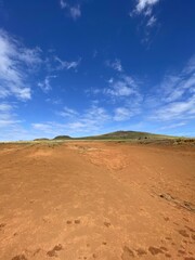 Terre rouge à l'île de Pâques	
