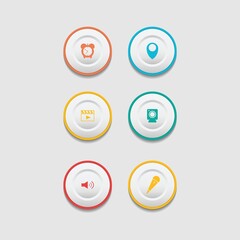 Circle web design button collection