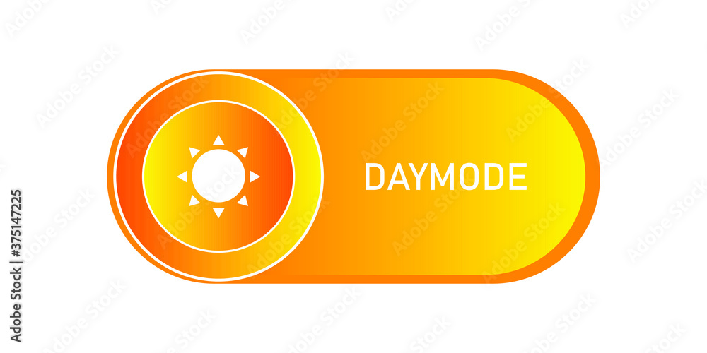 Poster day switch. concept of gadget interface switch to day mode and ui symbol. day mode. vector on switch