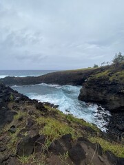 Littoral volcanique de l'île de Pâques
