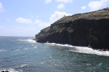 Udo Lighthouse and Mountain and Sea landscape of Black Merae Beach