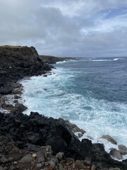 Fototapeta na wymiar Littoral volcanique de l'île de Pâques