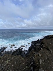 Littoral volcanique de l'île de Pâques