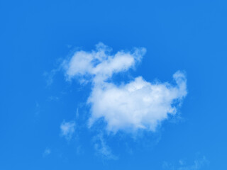 Fototapeta na wymiar funny cloud in the blue summer sky